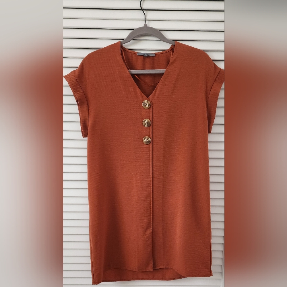 Burnt Orange Business Casual Dress XS